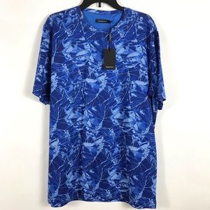 Bugatchi Cotton Jersey Blue Print T-shirt XL